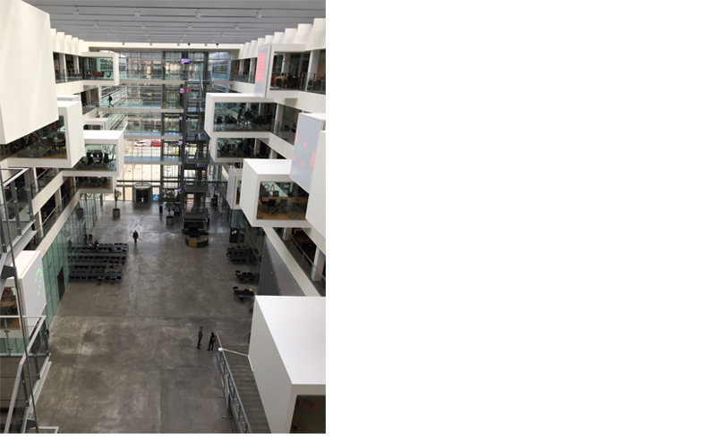IT University in Copenhagen featuring large atrium spage with gallery areas overlooking the atrium IT University in Copenhagen featuring large atrium spage with gallery areas overlooking the atrium