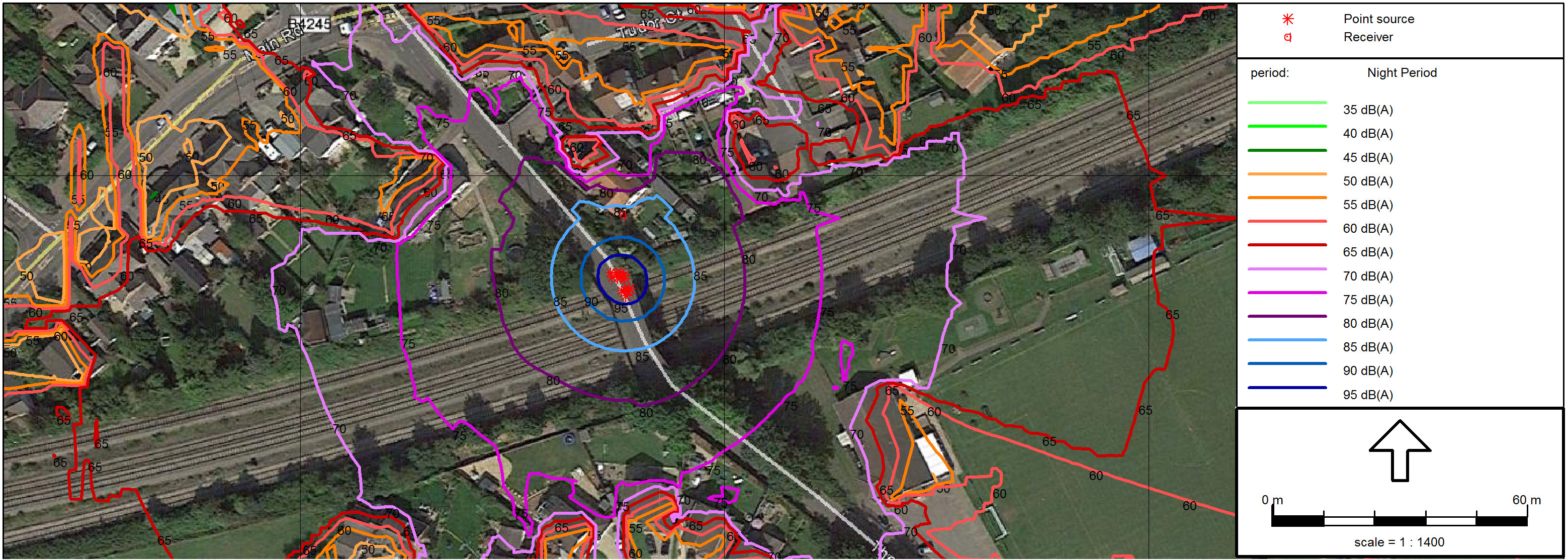 noise contour map showing predicted noise levels during bridge replacement noise contour map showing predicted noise levels during bridge replacement